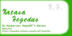 natasa hegedus business card